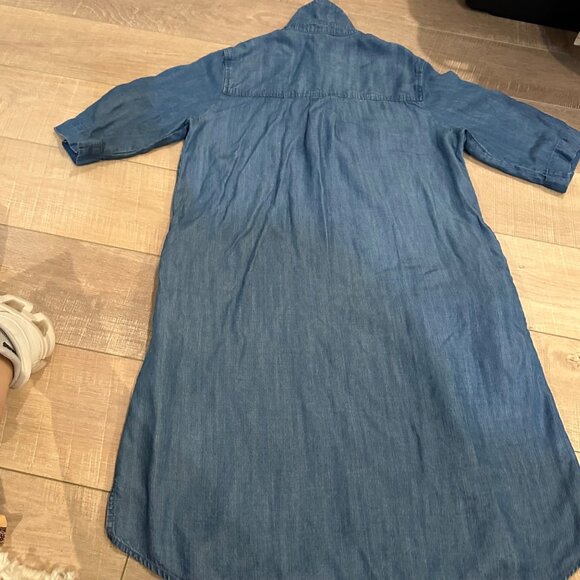 CHELSEA & THEODORE WOMENS BLUE DENIM DRESS MEDIUM - Picture 5 of 6